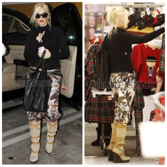 RARE NEW L.A.M.B Gwen Stefani Suede Leather Platform Knee High Wedge Boots Sz 7 - Picture 1 of 16